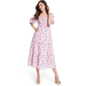 Loveshackfancy Pink Puff Sleeve Dress